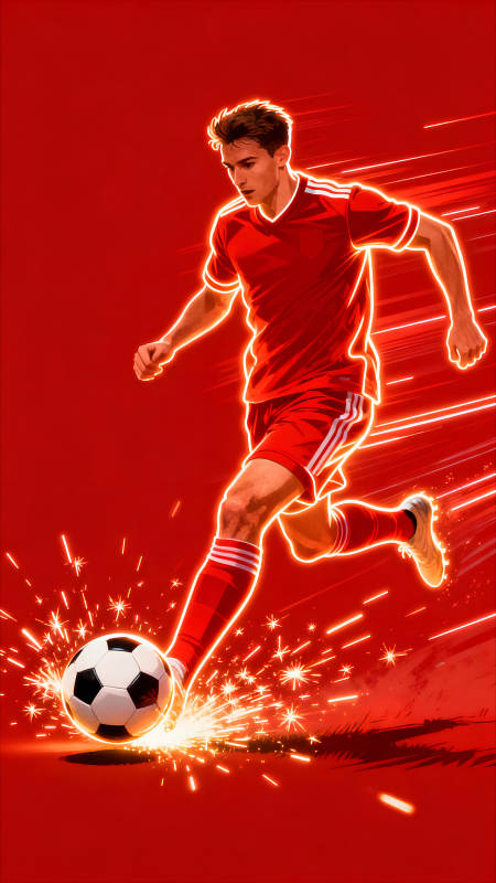 足球运动员踢球的动态图-图片