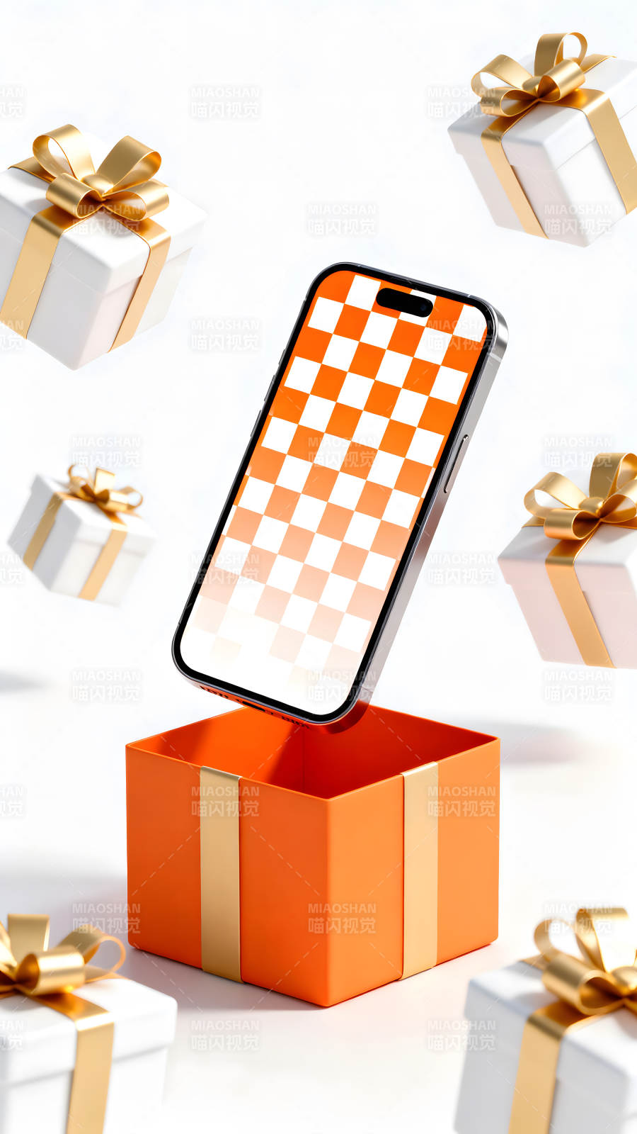 手机礼物盒节日促销惊喜-图片