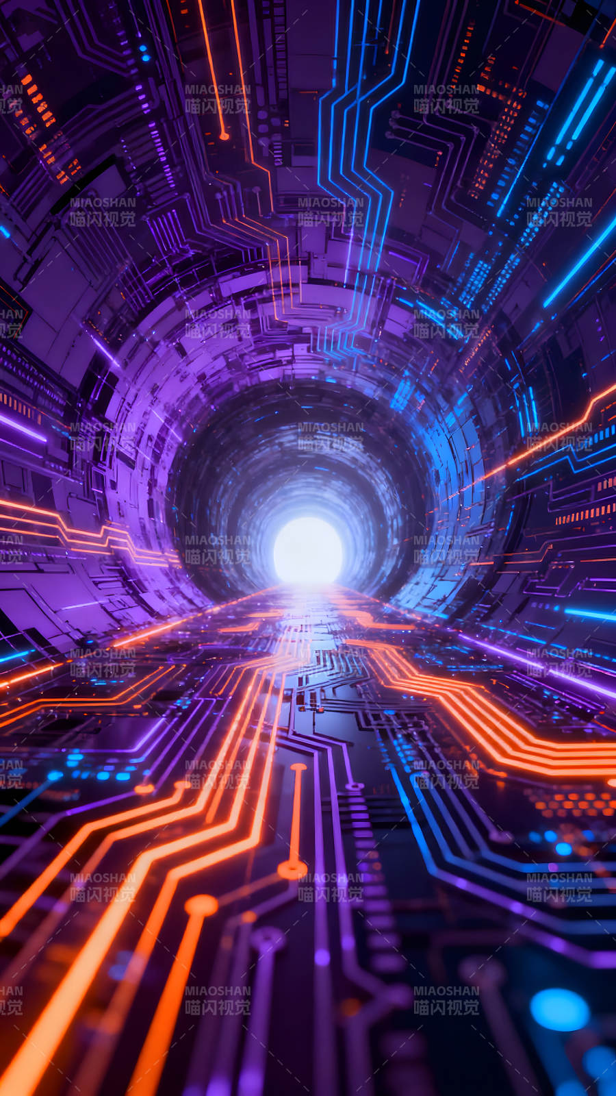 數字隧道光線藝術-圖片