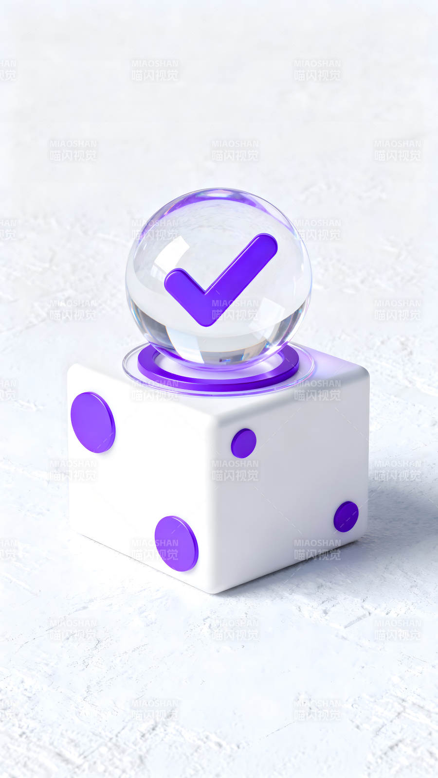 骰子里的勾选符号-图片