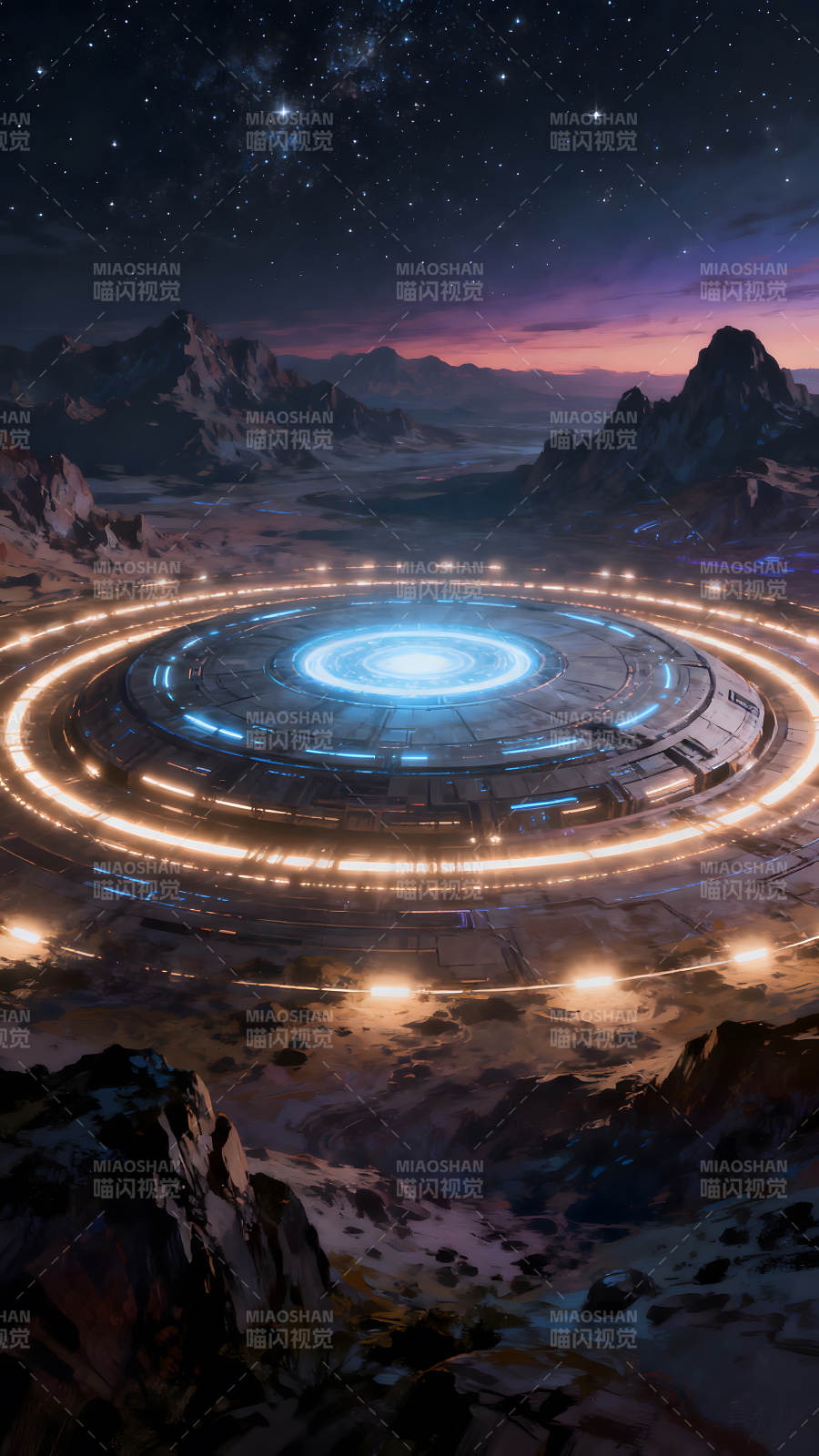 未來科技基地夜景-圖片