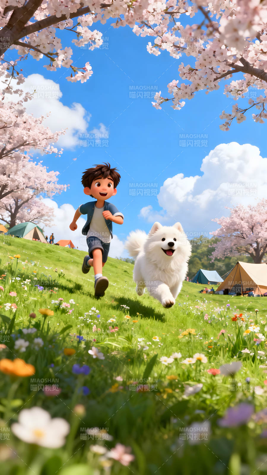 陽光明媚下的奔跑-圖片