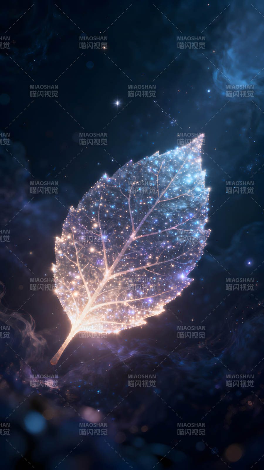 星光葉子宇宙背景美麗意境-圖片