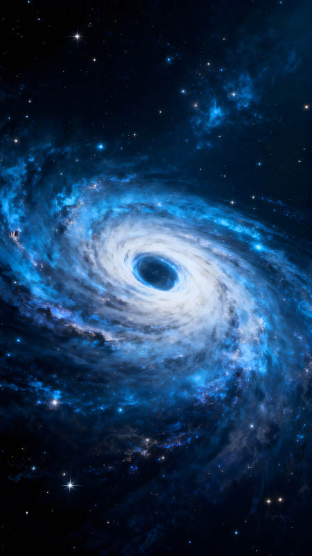 星云漩渦藍光宇宙圖-圖片