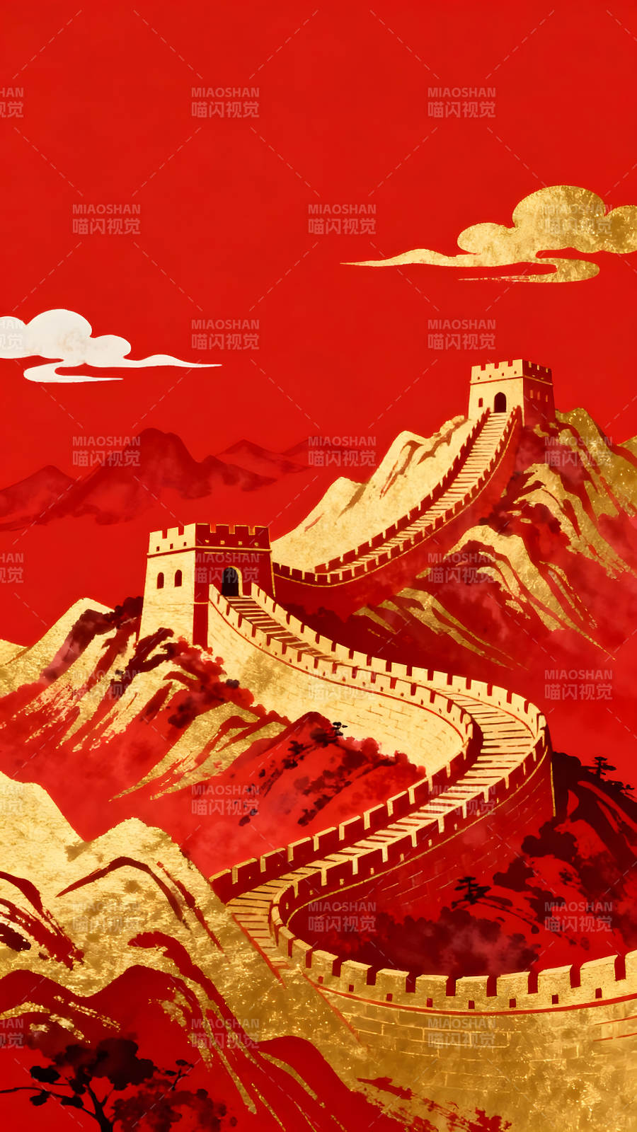 長城金碧輝煌中國傳統(tǒng)元素-圖片