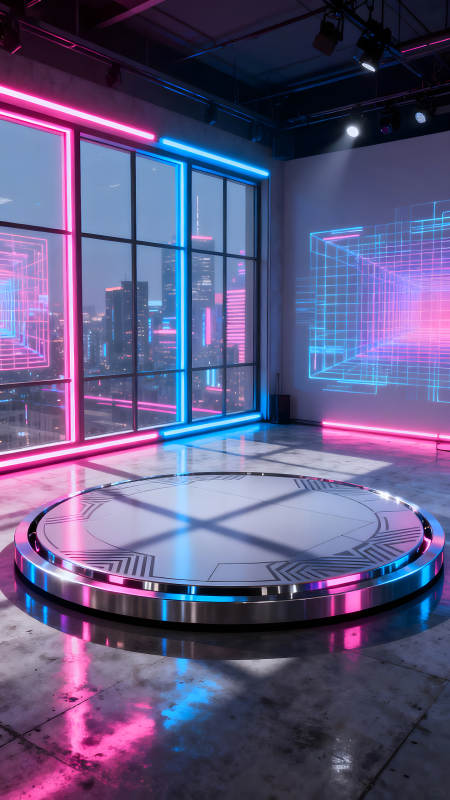 未來主義風格的舞臺-圖片