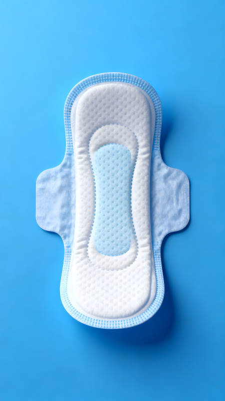 衛生巾特寫藍色背景襯托-圖片