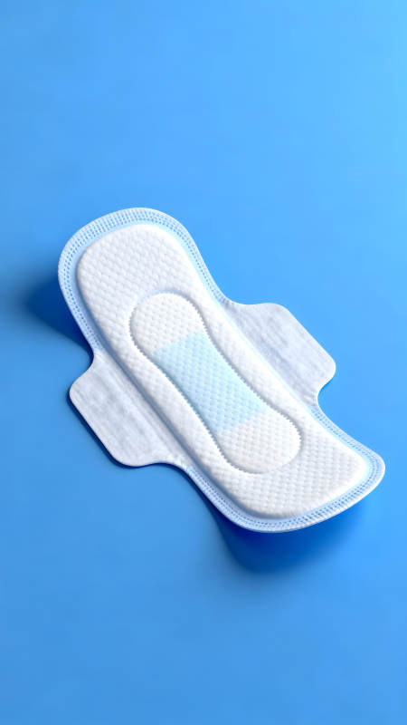 衛生巾特寫藍底干凈-圖片