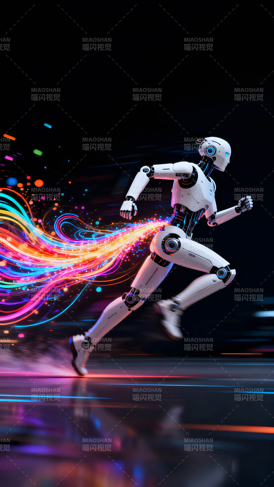 機器人飛速奔跑迸發光芒-圖片