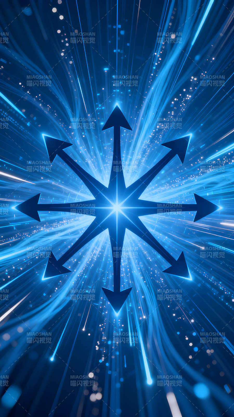 藍光箭頭圖像展現方向感-圖片