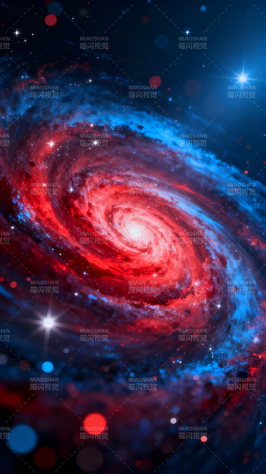 絢麗多彩的銀河漩渦宇宙星云宇宙奇觀-圖片