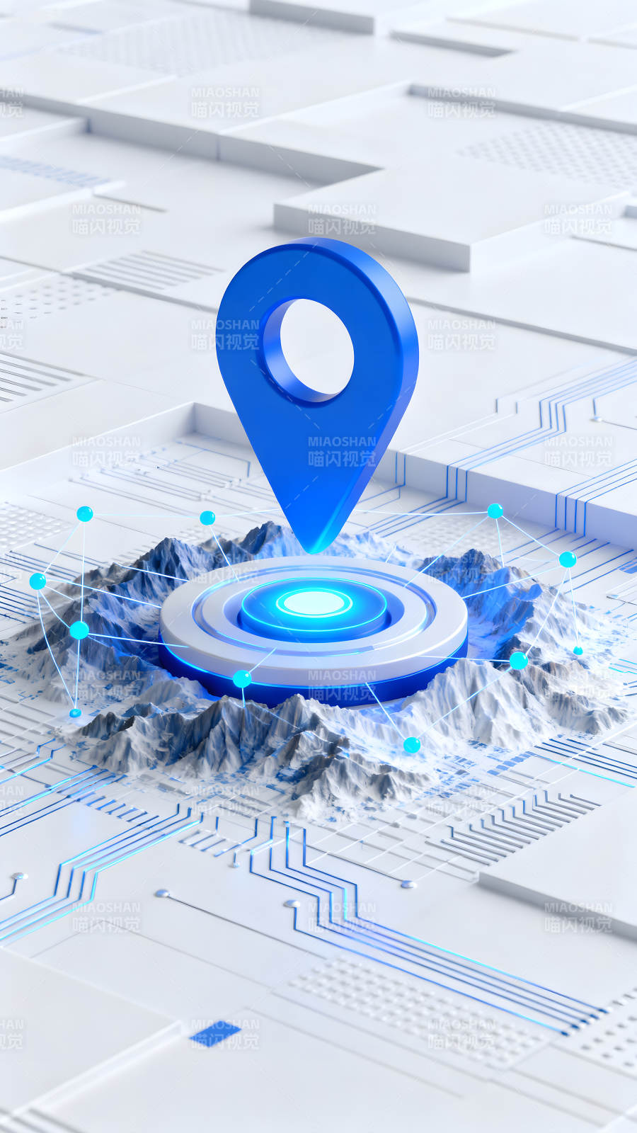 定位科技感地图-图片