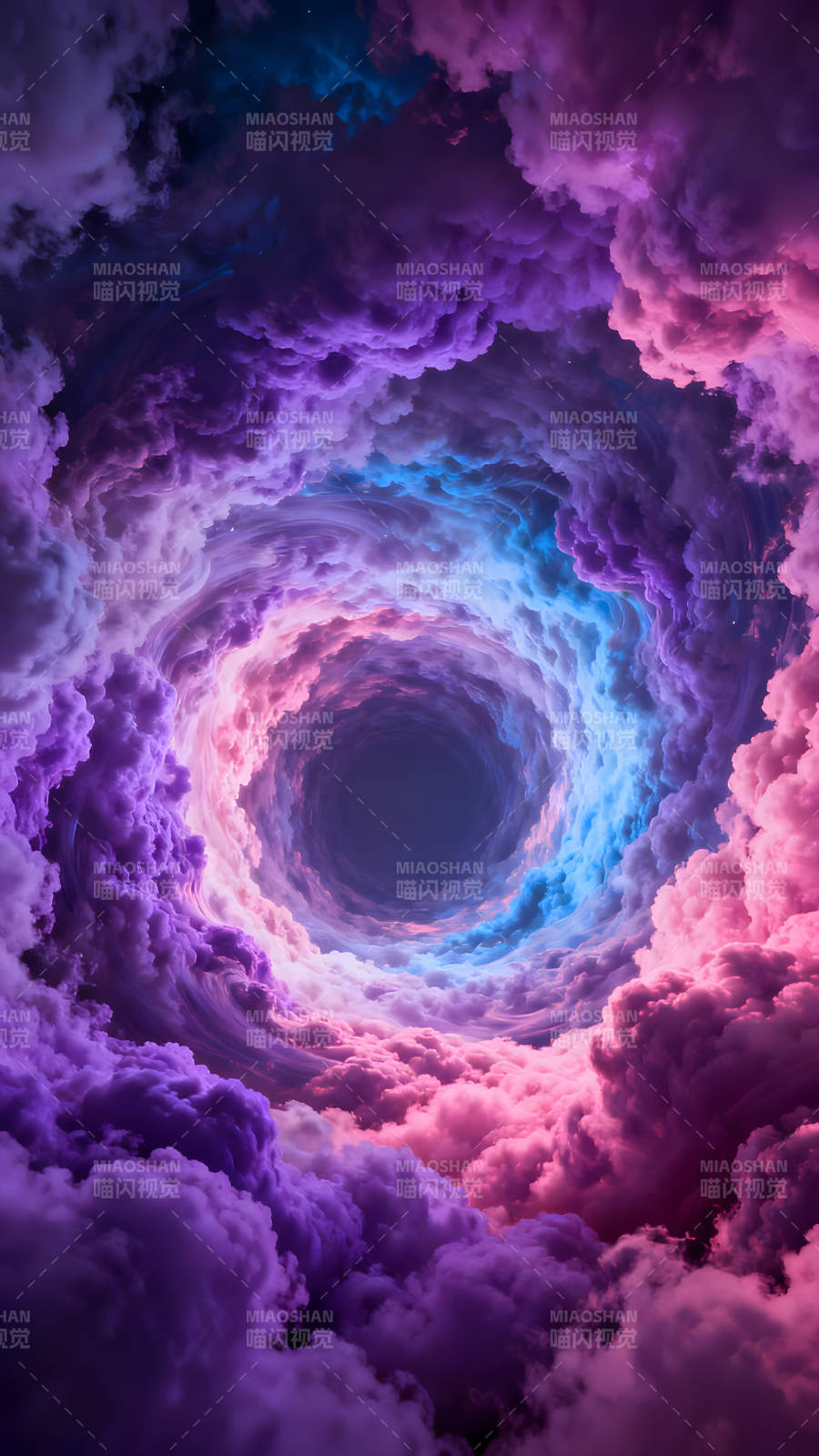 夢幻漩渦般的云彩天空-圖片