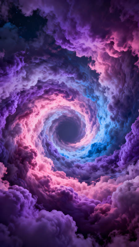 漩渦般的夢(mèng)幻云彩-圖片