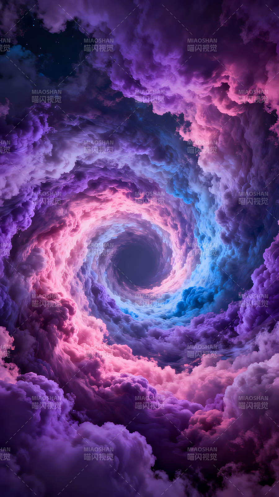 漩渦般的夢幻云彩-圖片