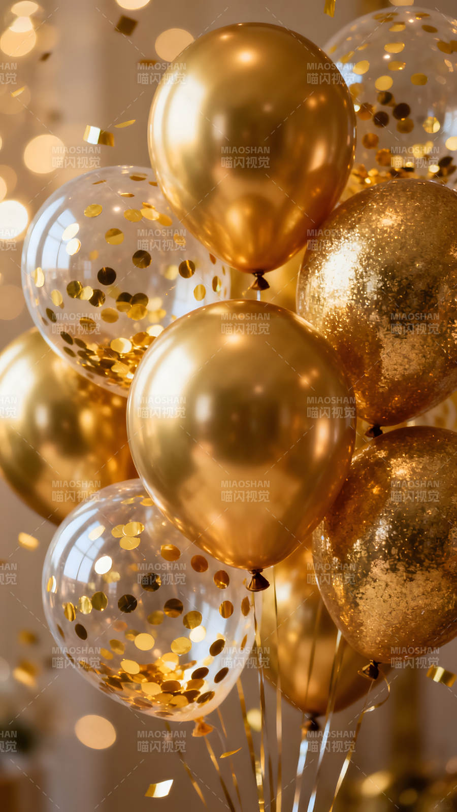 金色气球庆祝派对-图片