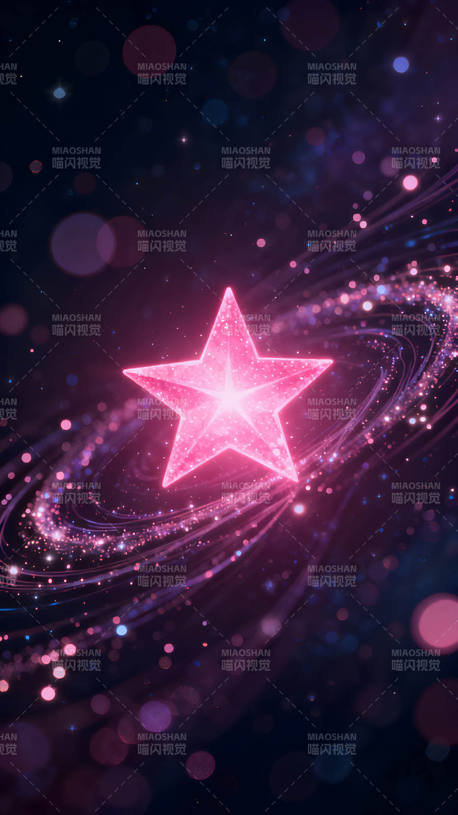 粉色星光璀璨的宇宙-图片