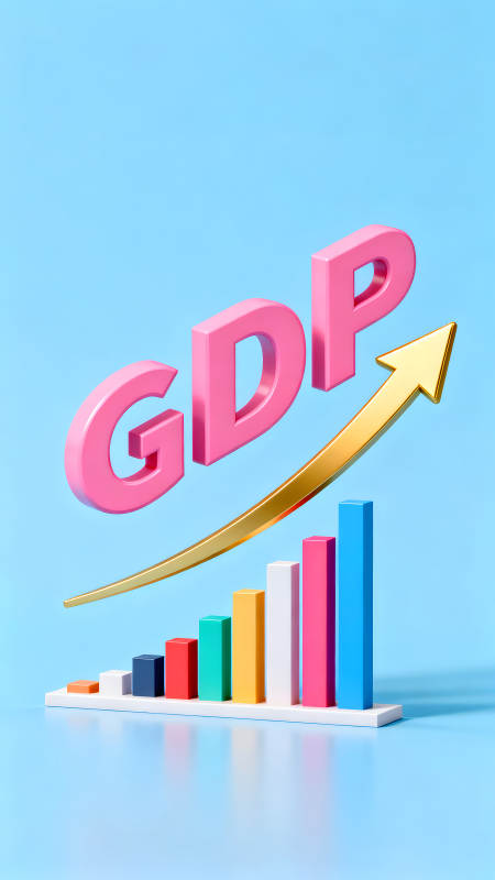 GDP增長示意圖-圖片