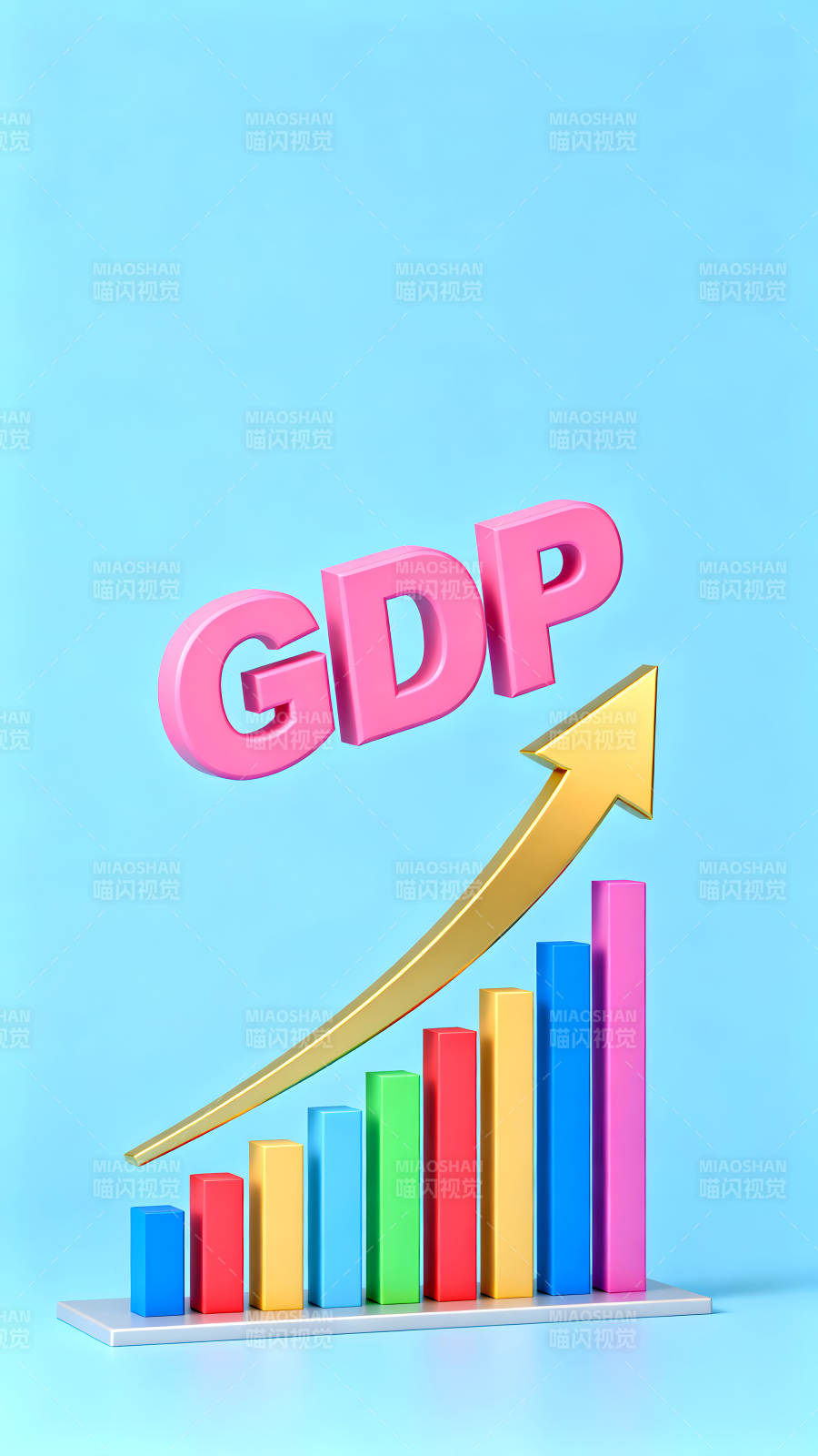 GDP增长图示经济指标上升-图片