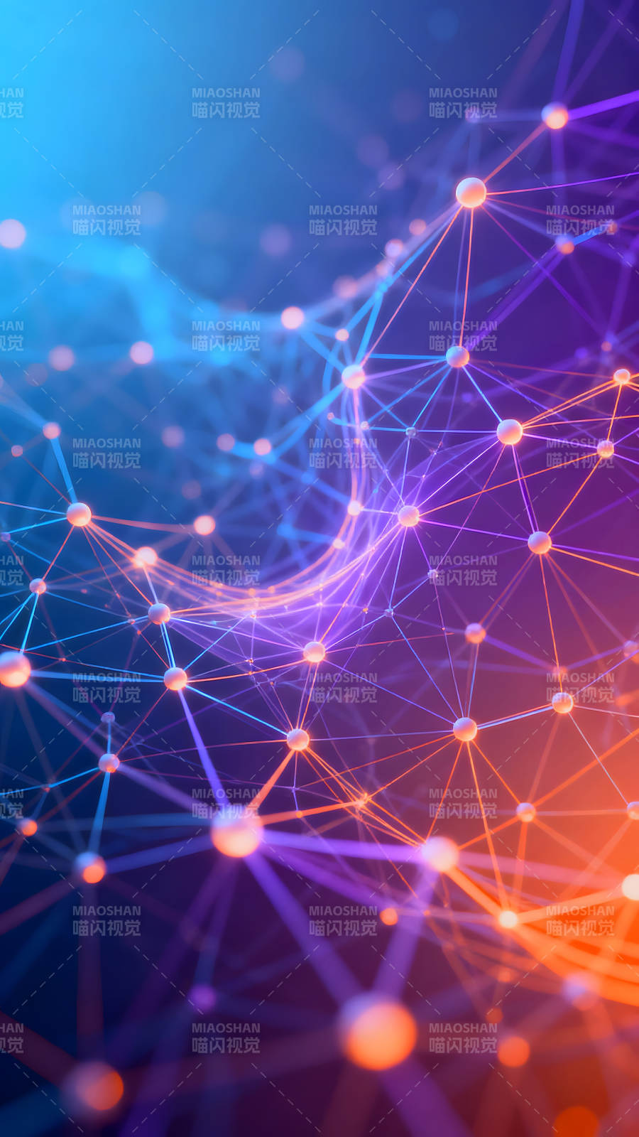 抽象科技网络连接图-图片