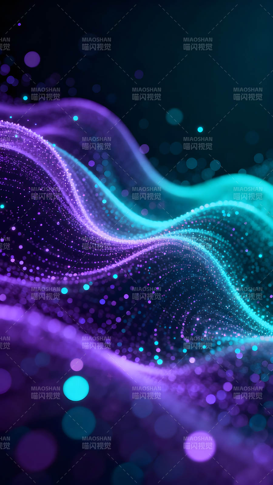 抽象光點(diǎn)波浪流動(dòng)背景-圖片