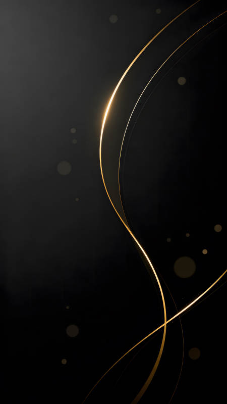 黑色背景金色線條的抽象設計-圖片