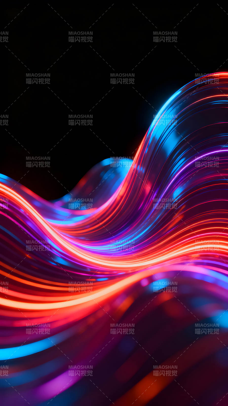 霓虹光線流動(dòng)抽象背景-圖片