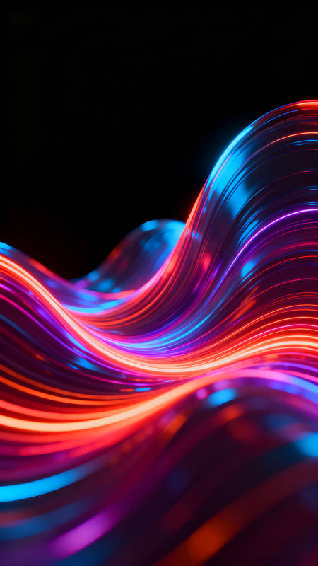 霓虹光線流動抽象背景-圖片