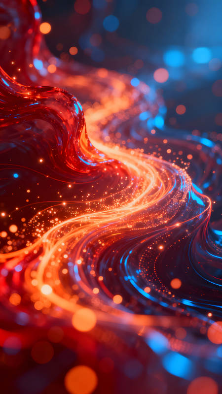 抽象火焰流動光線呈現(xiàn)奇幻特效-圖片