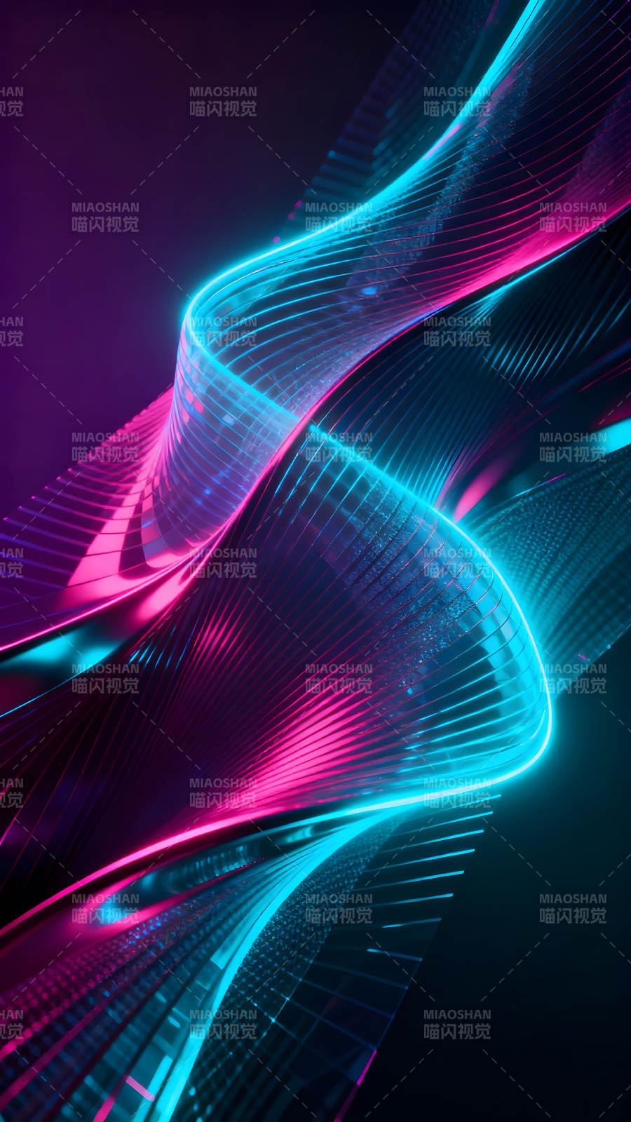 霓虹燈抽象渦旋設計-圖片