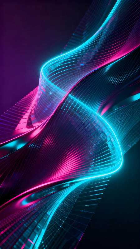 霓虹燈抽象渦旋設計-圖片