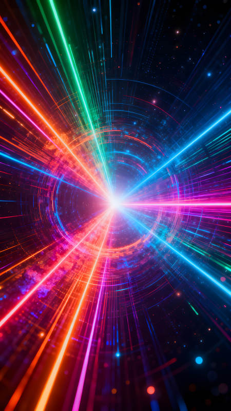 宇宙光線絢麗多彩視覺沖擊-圖片