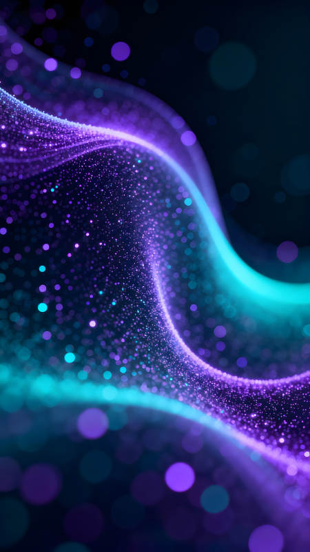 抽象的科技感波浪光影-圖片