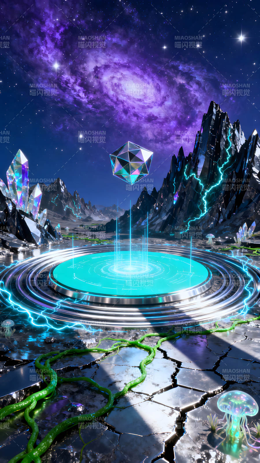 星空下的科技異景-圖片