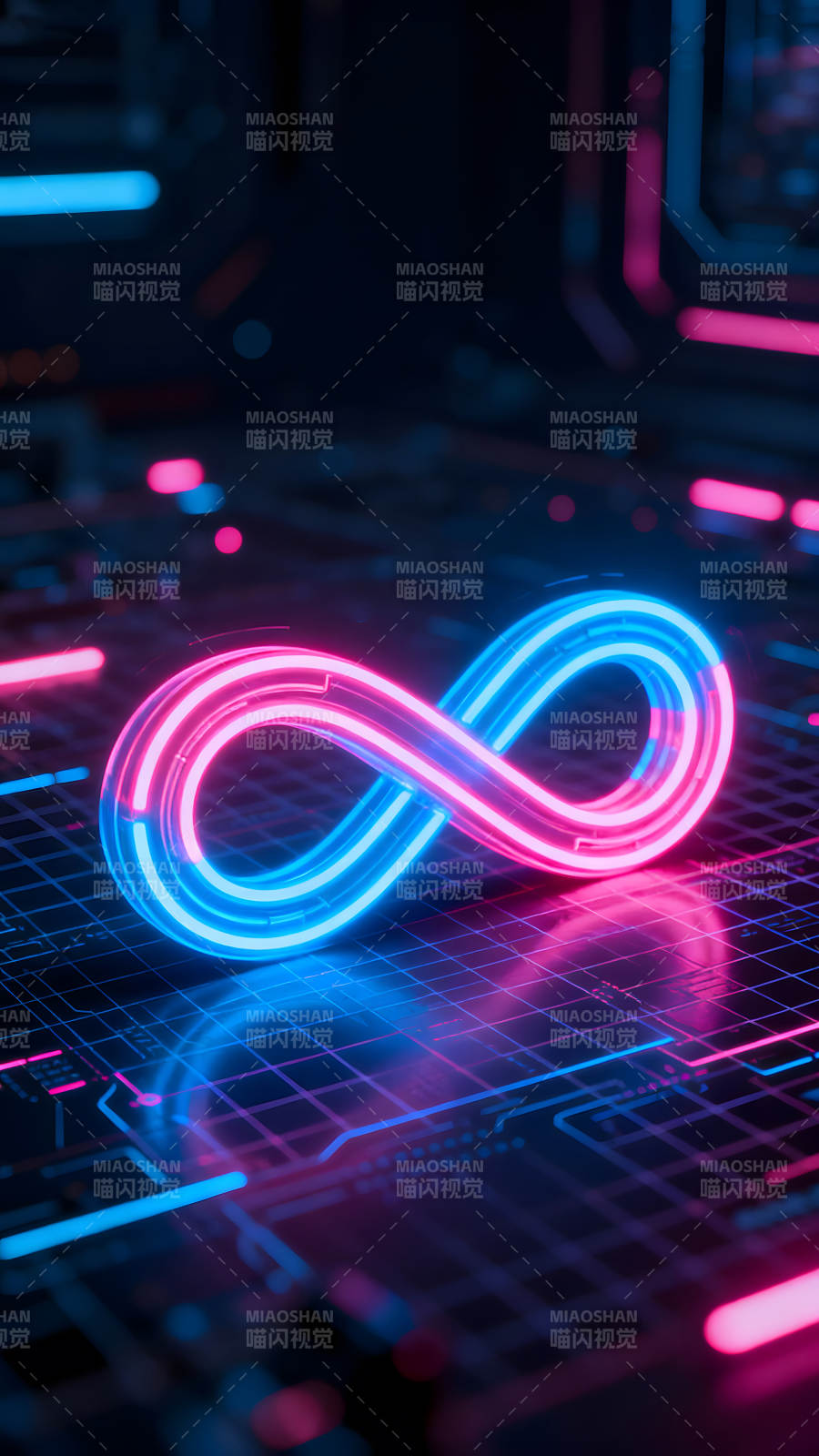 无限符号科技感十足的抽象艺术-图片