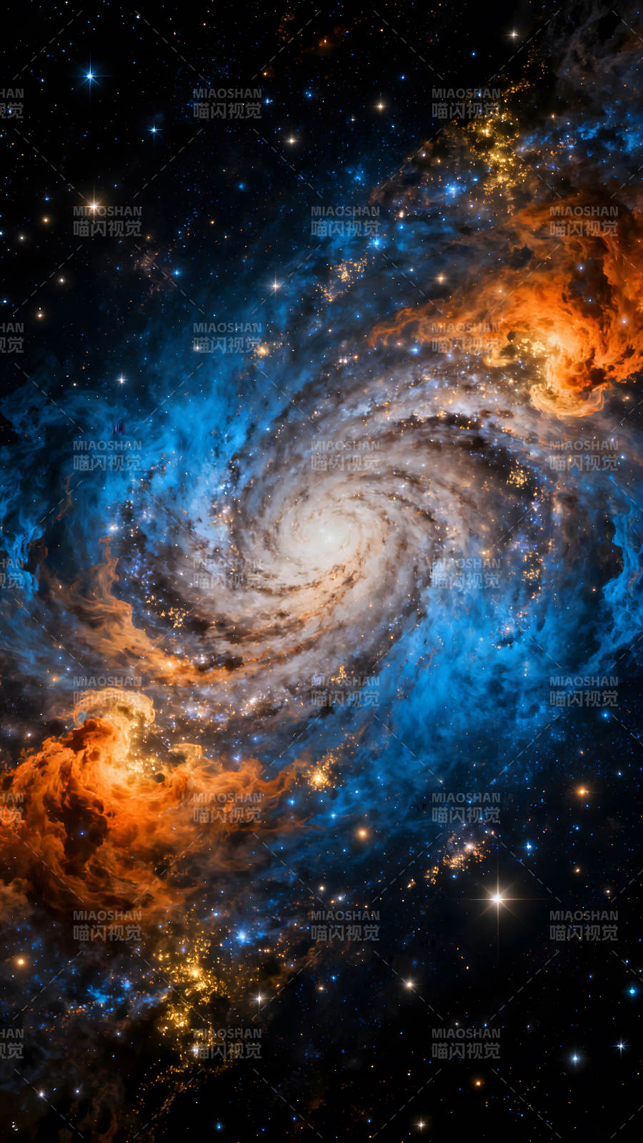 星云漩渦壯麗宇宙景象-圖片