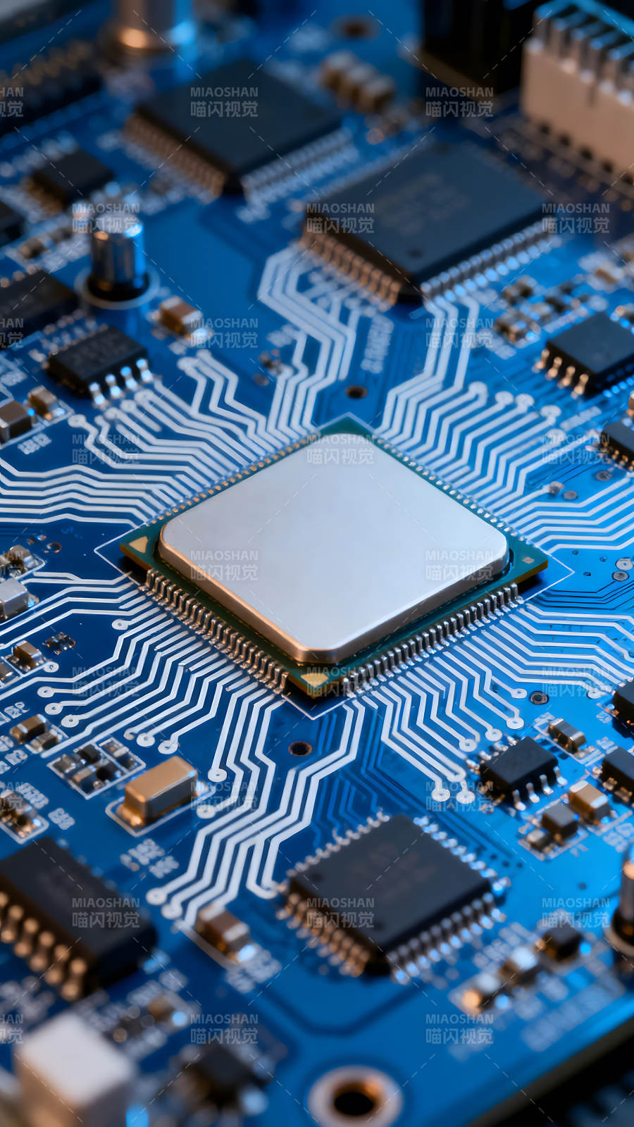 電路板特寫科技感十足-圖片