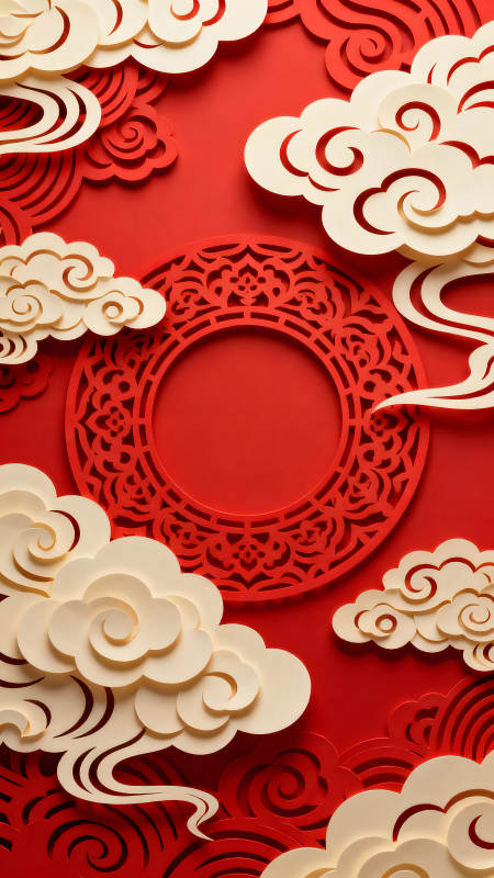 喜慶節日風格紅色背景-圖片