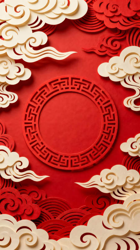 紅色喜慶節日背景設計-圖片