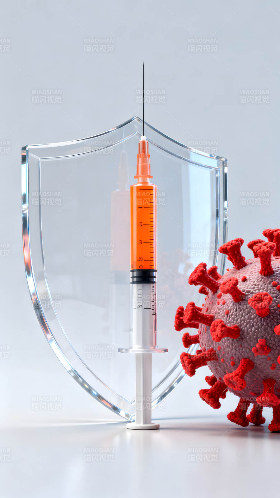 疫苗对抗病毒的概念图-图片