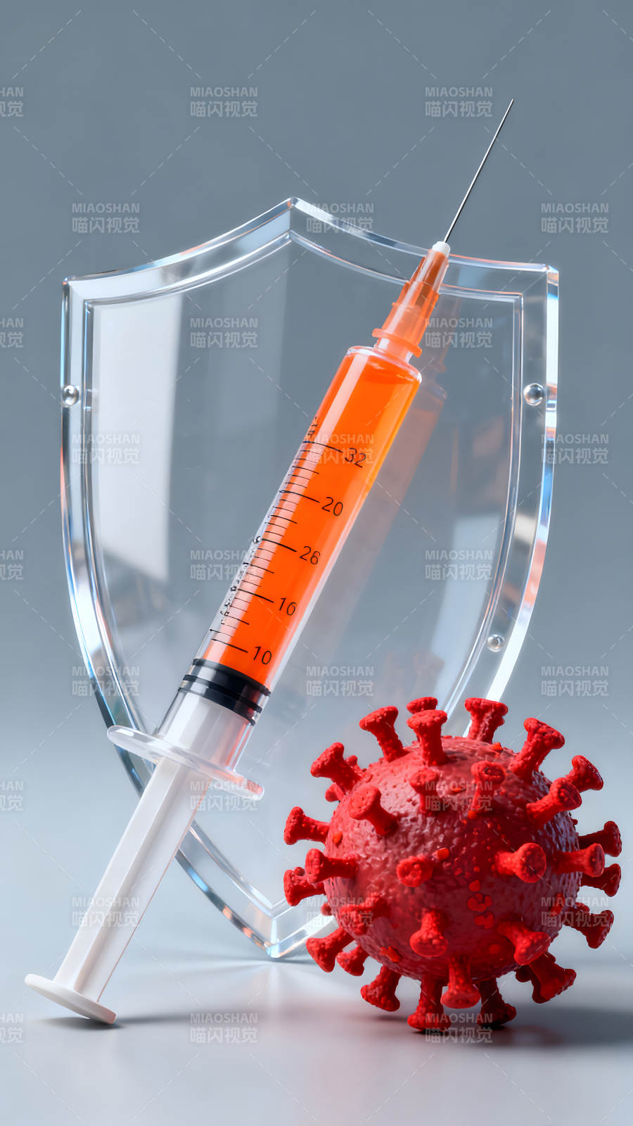 新冠疫苗注射對抗病毒-圖片