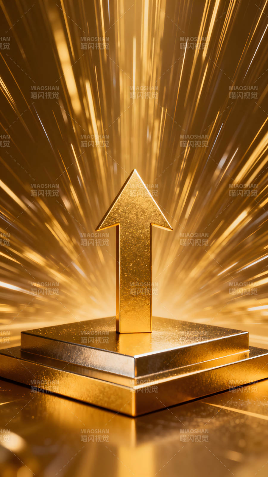 金色箭头指向成功-图片