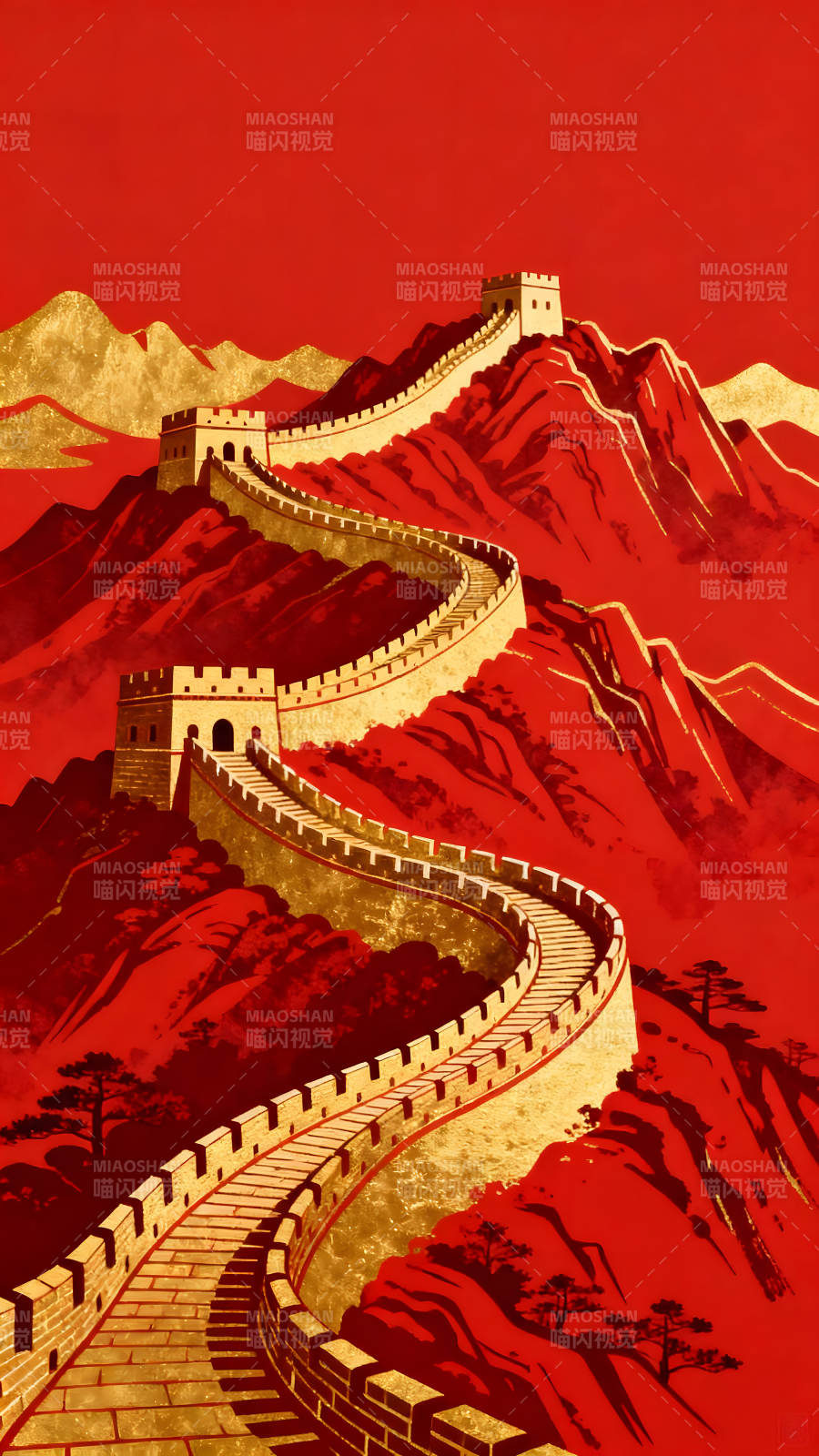 紅色長城金色輝煌-圖片