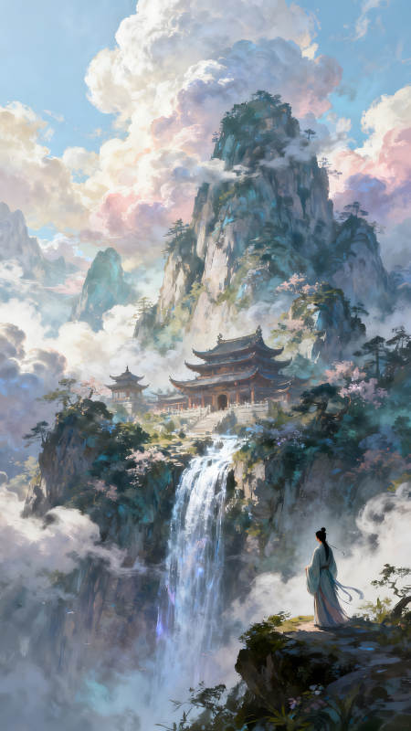 仙境山水景色美輪美奐令人神往-圖片