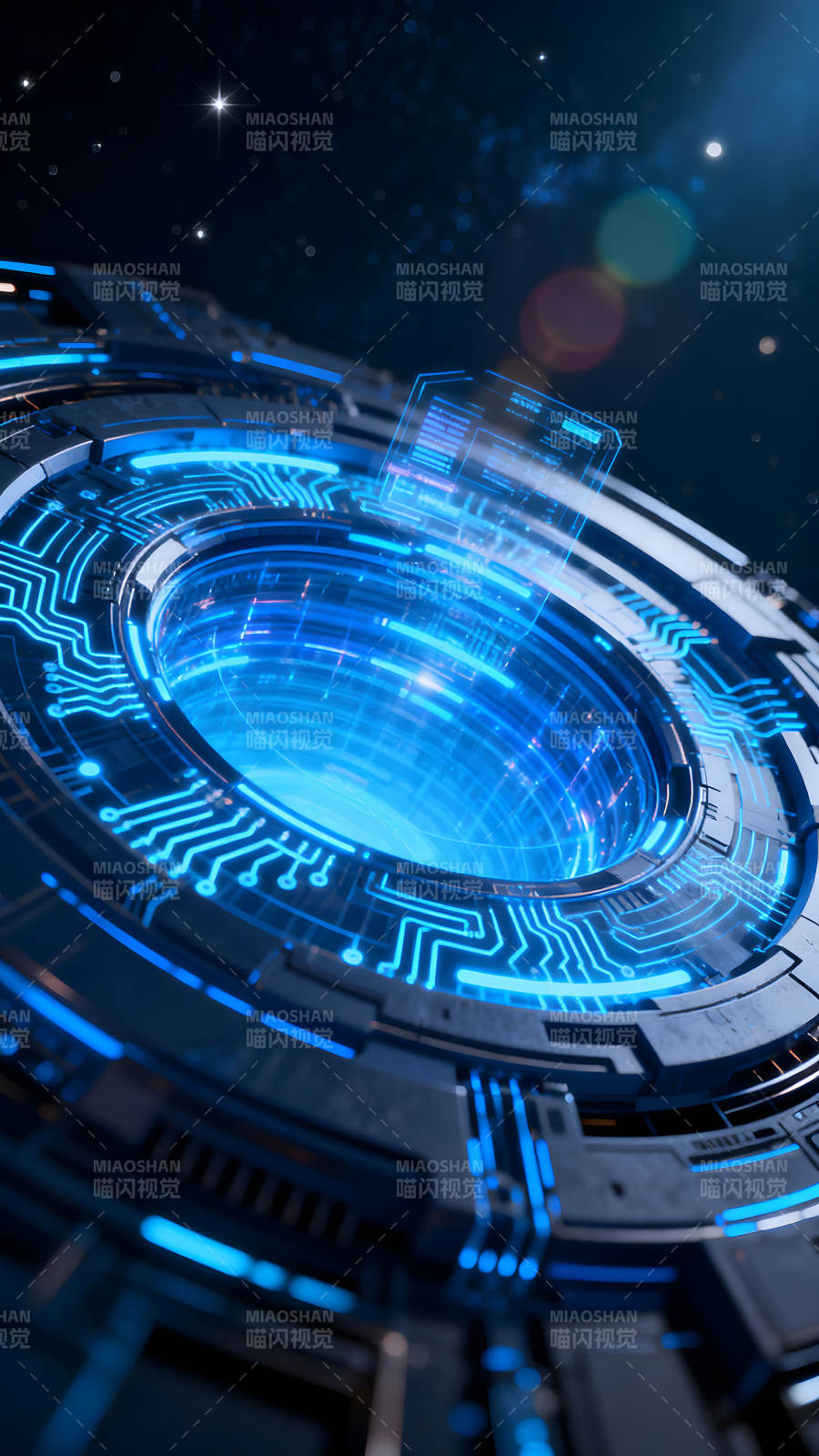 未來科技感十足的圓形結(jié)構(gòu)-圖片