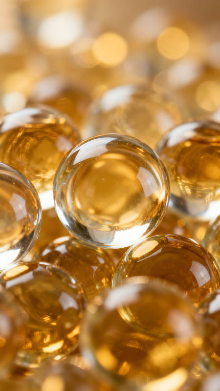 琥珀色球體特寫光影交織-圖片