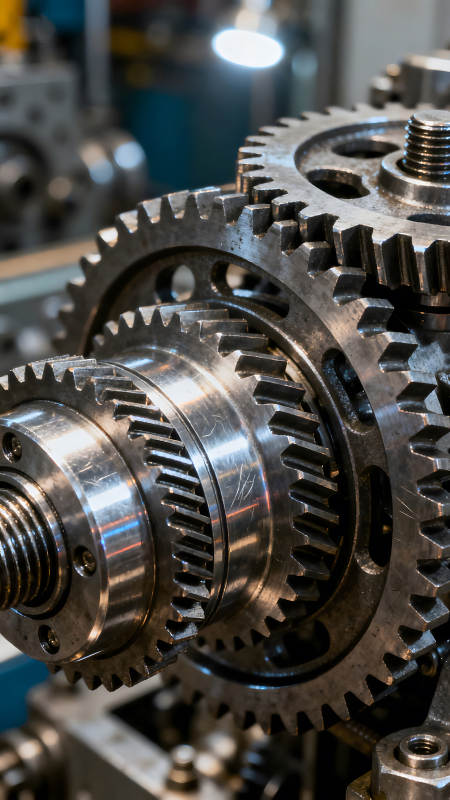 齒輪機械特寫光影質感復雜結構-圖片