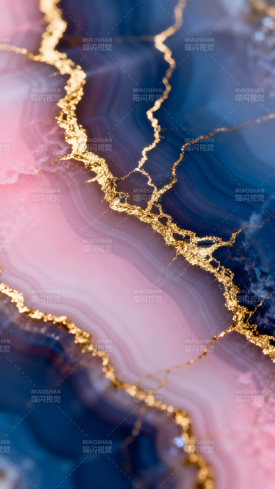 粉藍寶石金色紋理藝術抽象-圖片