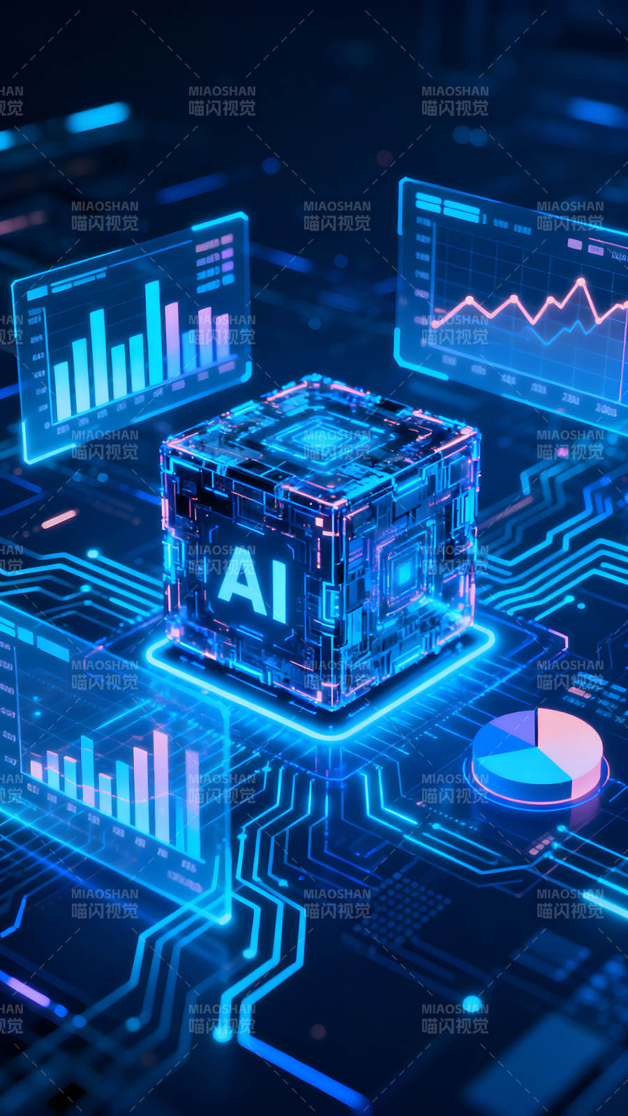 AI数据分析科技感十足-图片