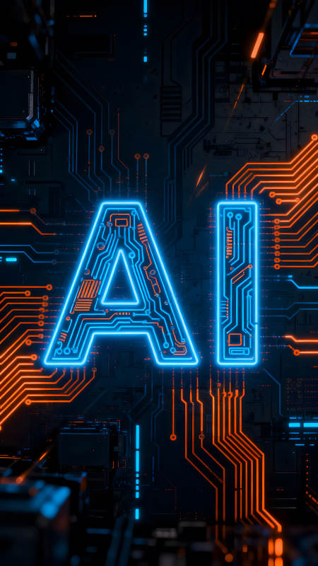 AI科技電路板未來感-圖片